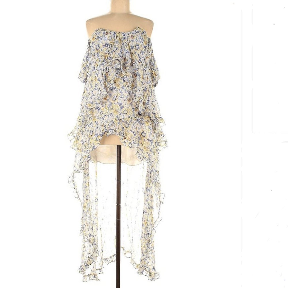 Caroline Constas Fairycore Boho Sleeveless Silk Top - New with Tags